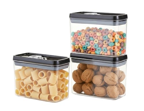 Flip Tite Storage Container with Lid 4” RECTANGULAR Airtight Ring Flip Top (3 Count)