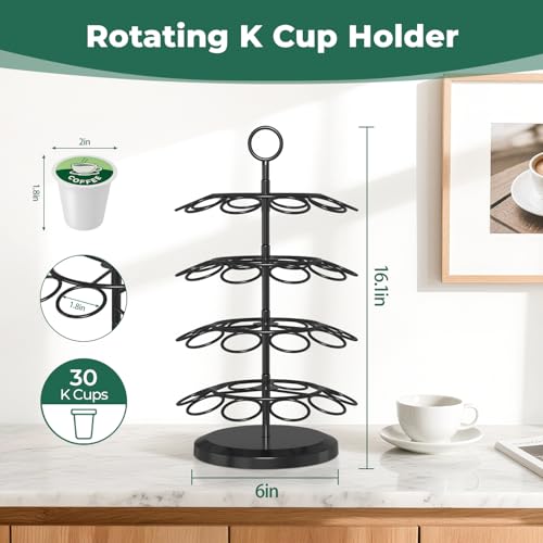 K Cup Holder Coffee Pod Organizer Carousel for Countertop