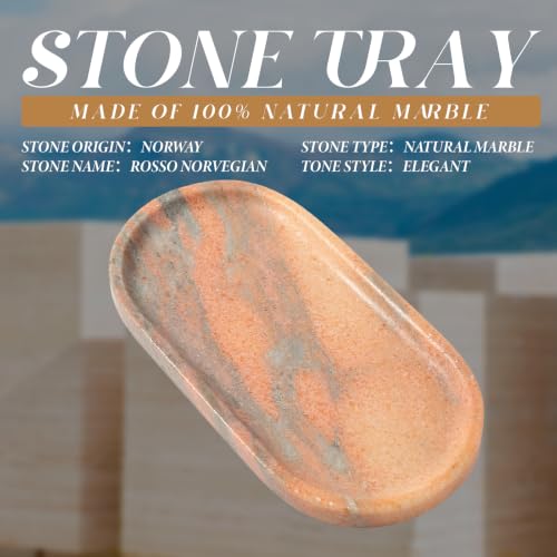 Natural Marble Tray for Bathroom Countertop