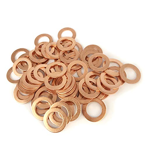 M10 Flat Washer Copper Sealing Ring (75 Count)