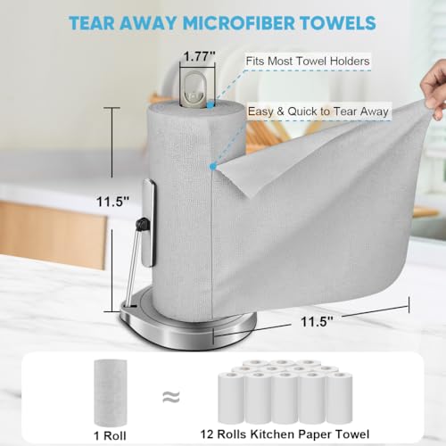 Microfiber Cleaning Cloth Roll (50 Count)