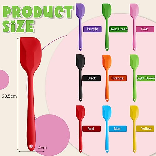 54 Pcs Silicone Spatulas Set 9 Colors (54 Count)