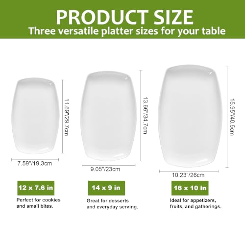 Large Serving Platter Set of 3