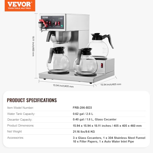 12 Cups Commercial Drip Coffee Maker