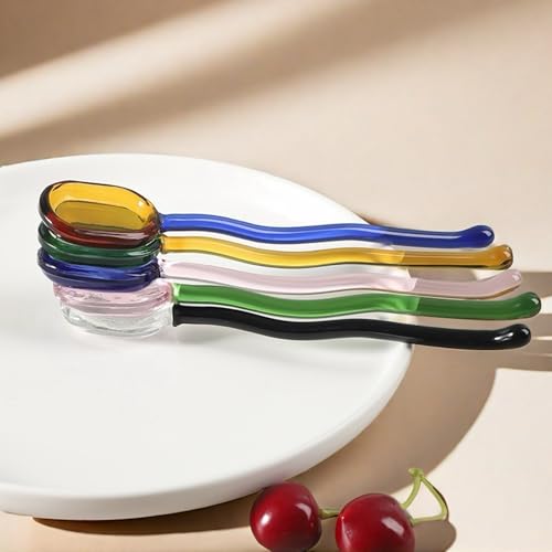 5 Pieces Glass Spoons (5 Count)