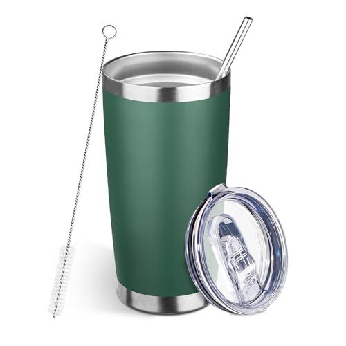 DIW 20oz Insulated Tumbler Travel Coffee Mug with Lid Straw