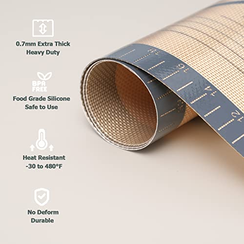 Thick Silicone Pastry Mat Baking Dough Rolling Extra Large 24" x 36"