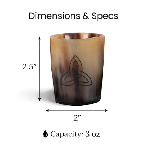 Viking Horn Shot Glasses Set of 8 (8 Count)