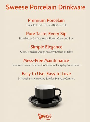 8 Ounce Stackable Cappuccino Cups with Saucers and Metal Stand (4 Count)