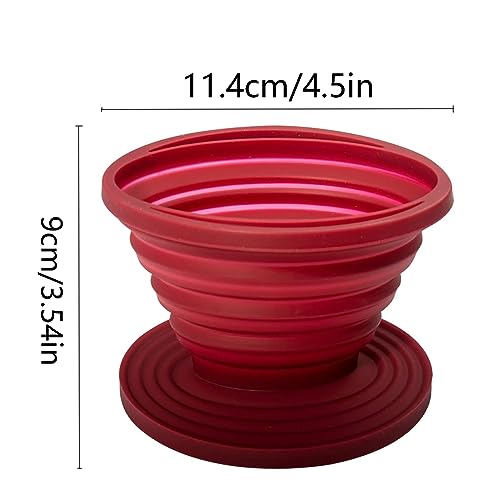 Collapsible Coffee Dripper Filter Reusable with 5 Paper Filters