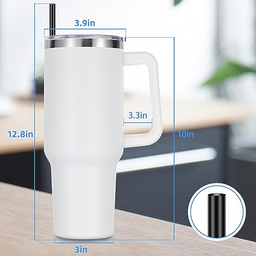 40 oz Tumbler with Handle and Straw