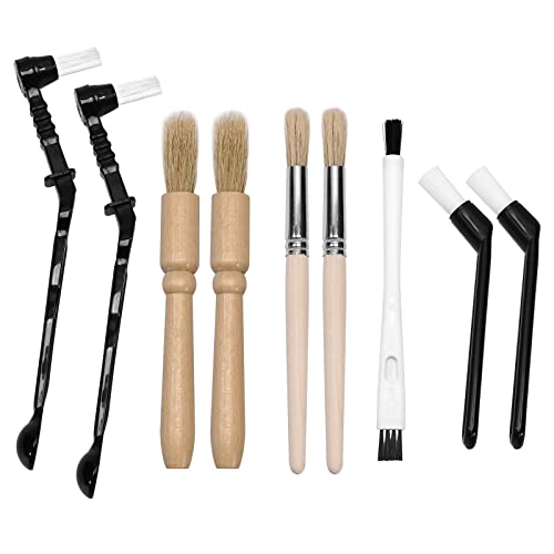 9PCS Coffee Machine Cleaning Brush Grinder Wooden Cleaning Brush Coffee Machine Head Brush Coffee Brush