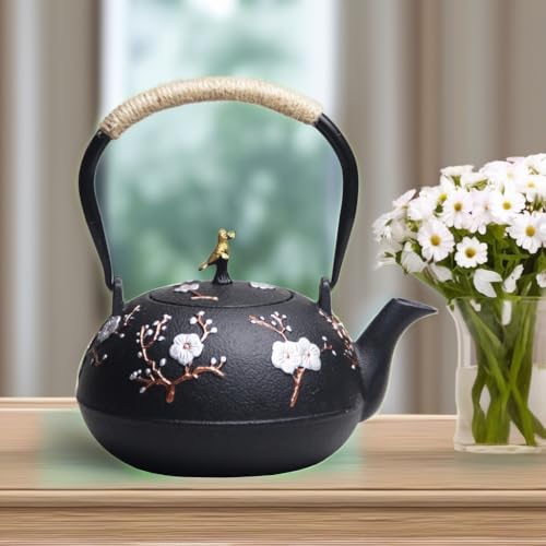 40.6oz Cast Iron Teapot for Stovetop