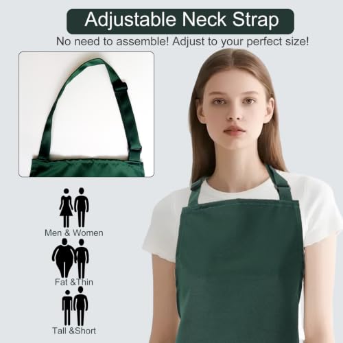 Kitchen Bib Chef Apron for Women Men