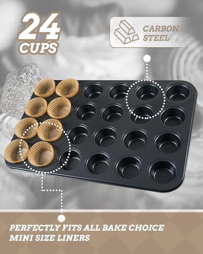 Mini Muffin Pan with 200 Cupcake Liners