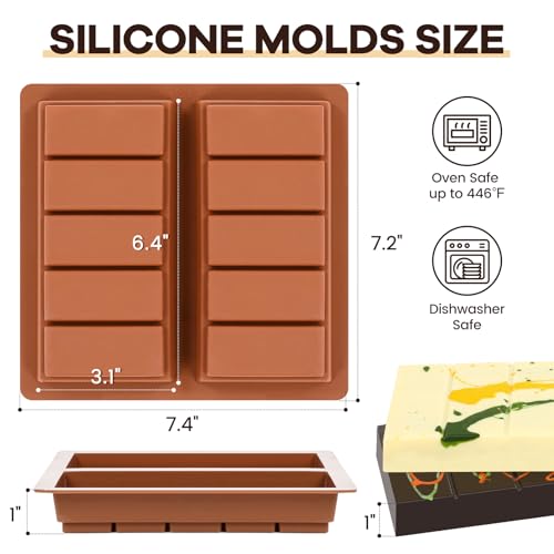 Dubai Chocolate Molds 1 Inch Deep