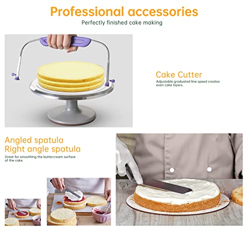 12 Inch Cake Turntable Decorating Stand with Aluminum (25 Count)