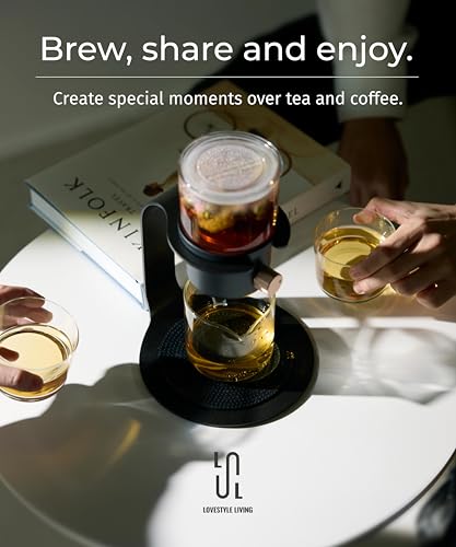 Glass Tea Pot with Infusers for Loose Tea and Drip Coffee Pour Over
