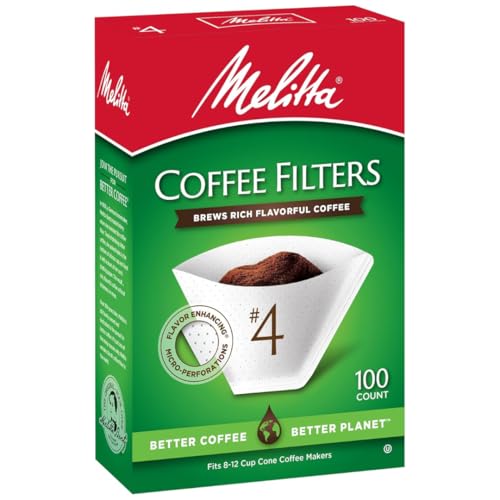 4 White Cone Coffee Filters (600 Count)