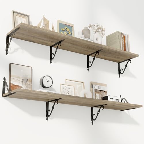 12 Inch Deep Floating Shelves for Wall (2 Count)