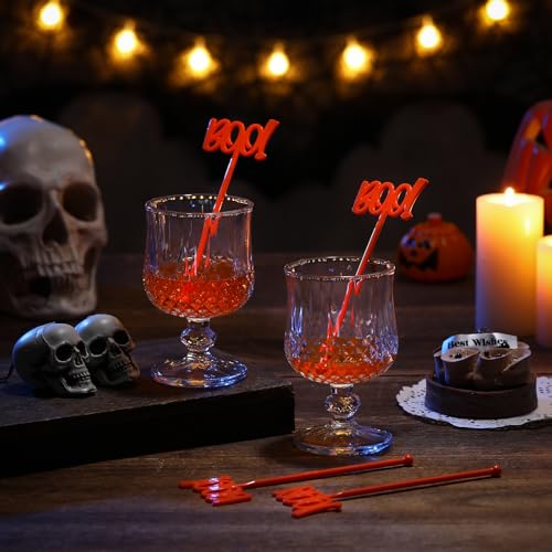 30 Pcs Halloween Swizzle Sticks Boo Fall Drink Stirrers