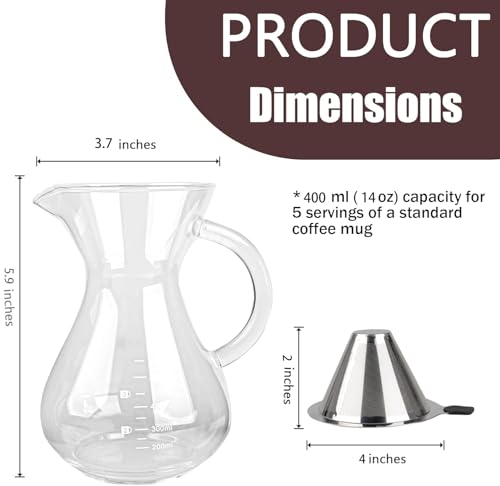 Double layer reusable stainless steel filter 400ml