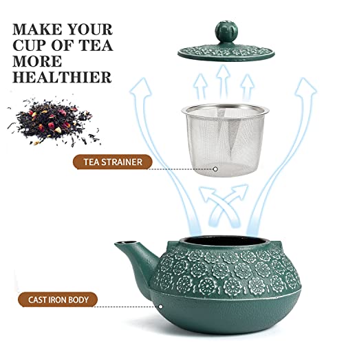 Cast Iron Tea Pot with Infusers for Loose Tea