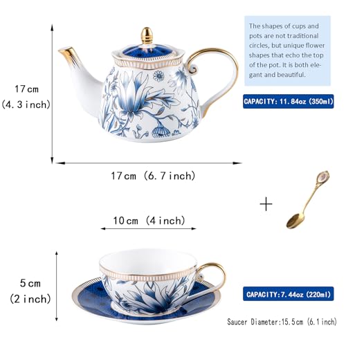 Tea for One Teapot and Cup Set (4 Count)