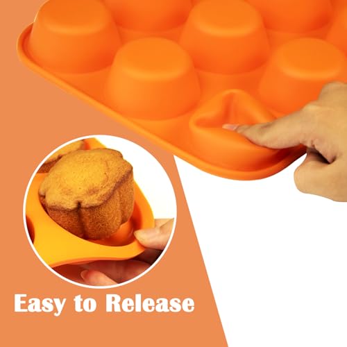 12 Cups Silicone Mini Muffin Pan Set (2 Count)
