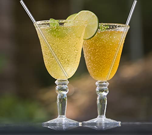 Cocktail Straws Short Stainless Steel Straw 6 Inch (8 Count)