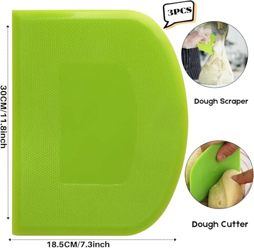 Dough Scraper Bench Scraper (3 Count)