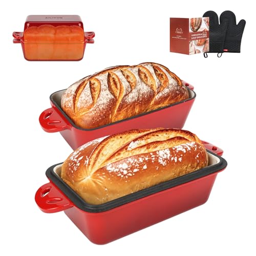 9x5 Enameled Cast Iron Loaf Pan with Lid