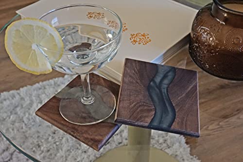 Wood Coaster Set for Drinks (4 Count)