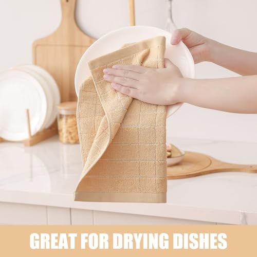 100% Cotton Terry Kitchen Dish Cloths (12 Count)