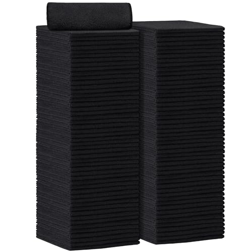 Black Microfiber Cleaning Cloth (100 Count)