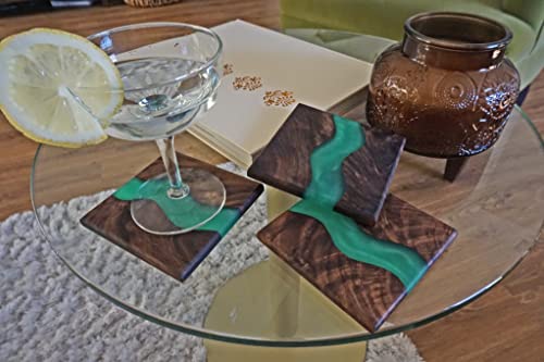 Wood Coaster Set for Drinks (4 Count)