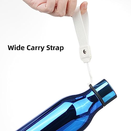 18 oz Insulated Stainless Steel Metal Water Bottle with Strap