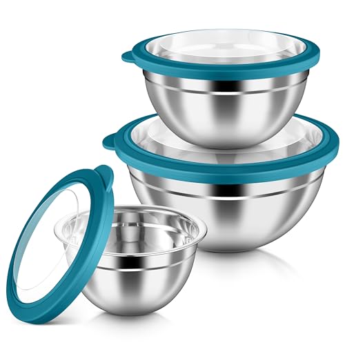 Mixing Bowls with Airtight Clear Lids (6 Count)