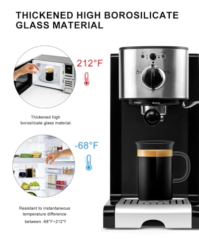 Glass Coffee Mugs (4 Count)