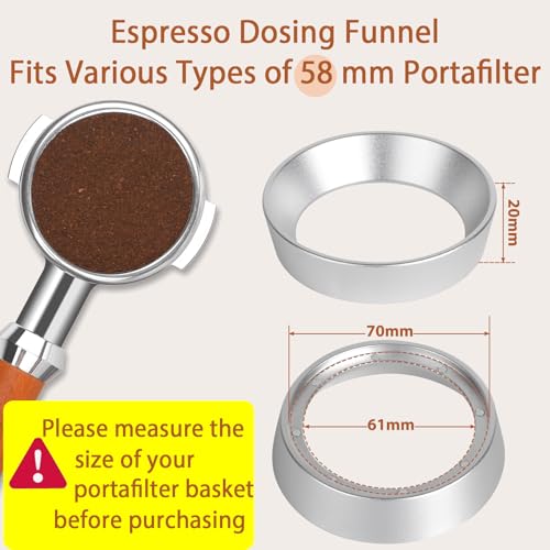 58mm Magnetic Aluminum Espresso Dosing Funnel for 58mm Portafilter