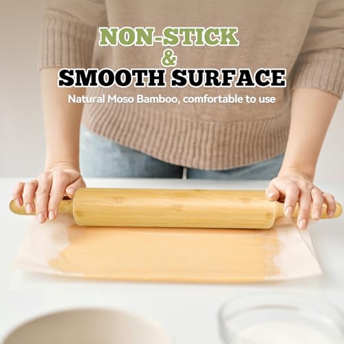 17.5 inch Wooden Rolling Pin for Baking