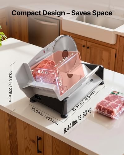 Meat Slicer 7.5 inch 200W Electric Deli Slicer Machine with SUS420 Blade