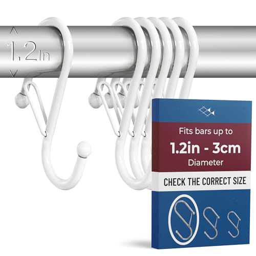 6 Pack Metal S Hooks for Hanging (6 Count)
