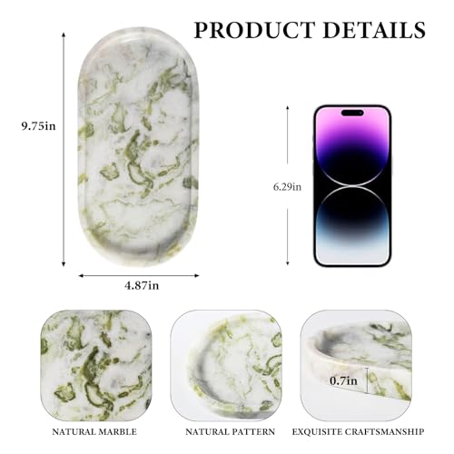 Marble Vanity Tray for Bathroom Countertop