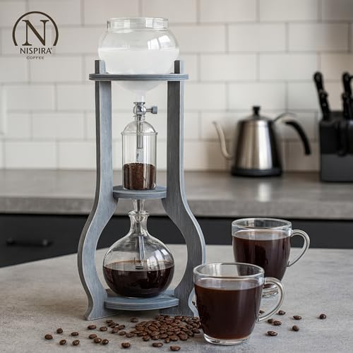 Iced Coffee Cold Brew Drip Tower Coffee Maker Wooden