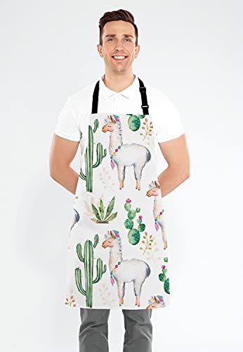 Llama Cacti Apron for Women and Men