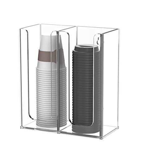 Acrylic Coffee Cup and Lid Storage Organizer Holder