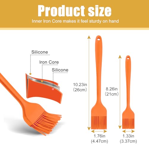 Silicone Basting Brush 2 Pcs Pastry Brush for Oil (2 Count)