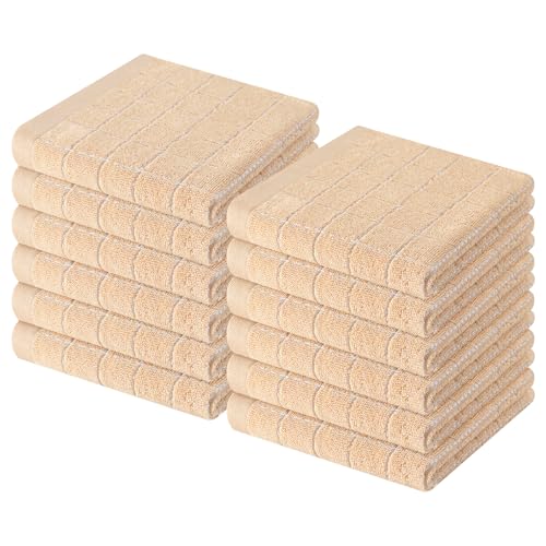 100% Cotton Terry Kitchen Dish Cloths (12 Count)