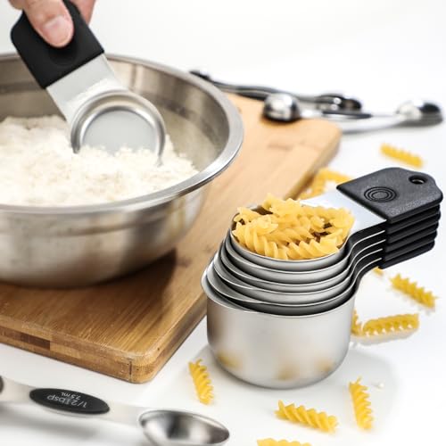 Magnetic Measuring Cup & Spoon Set Stainless Steel 7 Magnetic Measuring Cup